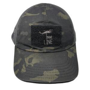 Nine Line Baseball Cap Black Green One Size Mesh Back Camo Made in USA Patch Hat